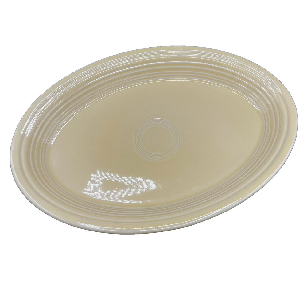 FIESTAWARE Large Oval Serving Platter 13.5" Butter Yellow Excellent Condition